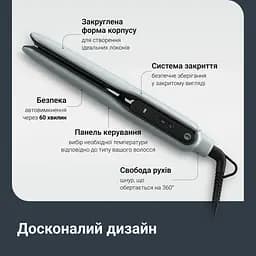 Випрямляч Rowenta Thermoglide, температурних режимів 5, 150-230С, іонізація, титан, світло-зелений - мініатюра 10