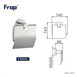 Тримач для туалетного паперу нержавіюча сталь Frap F30103 1/40 Хром - мініатюра 6
