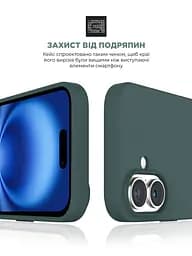 Силиконовый чехол с MagSafe для Apple iPhone 16, ICON2 MagCase, зеленый, противоударный, панель с мягкой подкладкой, защита всего корпуса, поддержка беспроводной зарядки, совместим с защитными стеклами и пленками, ArmorStandart (ARM81313) - мініатюра 5