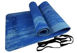 Коврик для йоги и фитнеса EasyFit s-EVA Mat 8 мм Синий (EF-1911-Bl)