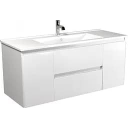 Тумба Мойдодир Сорренто 120-А з умивальником SU-120 Білий підвісна Білий