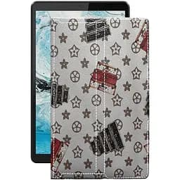 Чохол StatusCASE з екошкіри для планшету Lenovo Tab M8 TB-8505X Луі-Вітон-білий