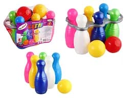 Кеглі малі №9 Бамсик, 6 шт., 1 куля з ручкою, 5x15x5 см, 024/5