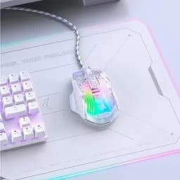 Комп'ютерна мишка Onikuma ігрова дротова для ПК C93 RGB підсвітка 12800 DPI для ноутбука прозорий корпус - мініатюра 8