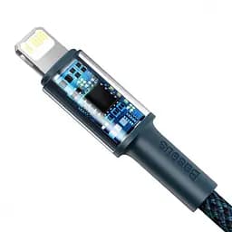Кабель Baseus High Density Braided Fast Charging Data Cable Type-C to Lightning PD 20W 1m Blue (CATLGD-03) - мініатюра 3