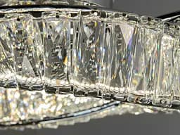 Кришталева стельова LED-люстра Diasha 562/600+400CH, пульт, 105 W, 60 см, 12-20m2 - мініатюра 5