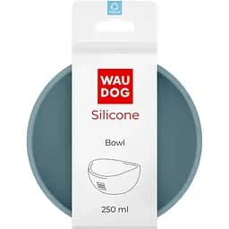 Миска для котів та малих порід собак Waudog Silicone, 250 мл, сіра - мініатюра 4