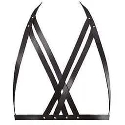 Портупея Bijoux Indiscrets MAZE - Halter Bra Harness Black