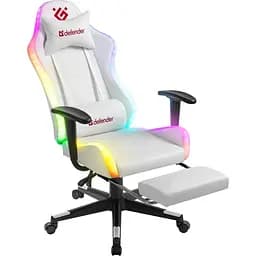 Крісло ігрове Defender Watcher 60 мм Клас 4 RGB ПУ біле - мініатюра 4
