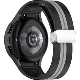 Ремешок для Samsung Galaxy Watch 4 Classic 46mm - черно-серый ширина крепления 20мм силикон Watchbands Cls-line (W16-5WB88151991)