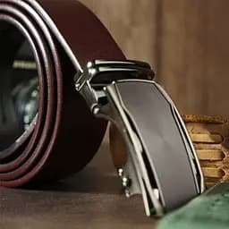 Ремінь чоловічий з матовою вставкою на пряжці 20278 Vintage коричневий 105-120 см - мініатюра 6
