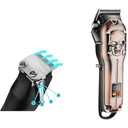 Машинка для стрижки волосся та бороди Kemei KM-2618 професійна акумуляторна бездротова