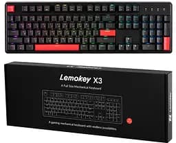 Клавиатура игровая механическая Lemokey X3H3UA Black switch Keychron Brown, QMK/VIA, Hot-Swap, EN/UKR, RGB - мініатюра 7
