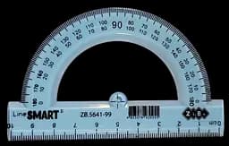 Транспортир 100 мм, тонированный, SMART Line ZB.5641-99 ZiBi (4823078930255) голубой