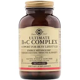 Вітаміни В+С комплекс Solgar Ultimate Complex B+C 90 таблеток