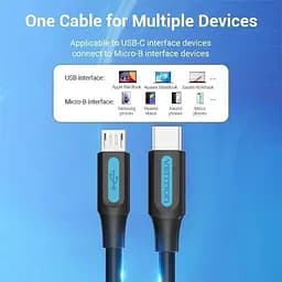 Кабель для синхронізації Vention USB Type C - Micro USB 0.5 м Black (COVBD) - мініатюра 5