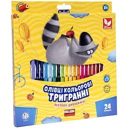 Карандаши цветные Школьник с точилкой 24 цвета (312110003-UA)