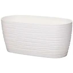 Горщик для квітів Form-Plastic Sahara mini-овал-27 з підставкою 2.7 л білий (3110-011)
