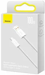 Кабель Baseus Dynamic 4 Fast Charging Data Cable Type-C to Type-C 100W 2 м Білий - мініатюра 2