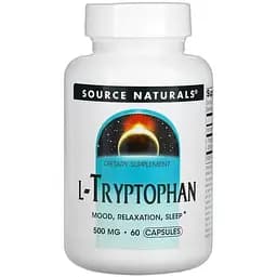 Аминокислота Source Naturals L-Tryptophan 500 мг 60 капсул