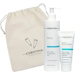 Подарочный набор Christina Очищение и увлажнение для чувствительной кожи: Очищающий гель 300 мл + Увлажняющий крем 60 мл