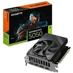Відеокарта GeForce RTX 5050, Gigabyte, 8Gb GDDR6, 128-bit, 2xHDMI/2xDP, 2572/20000 MHz, 8-pin (GV-N5050D6-8GD)