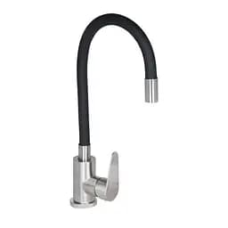 Змішувач для кухні Lidz Vida 04R-BFS, U-подібний гнучкий Black