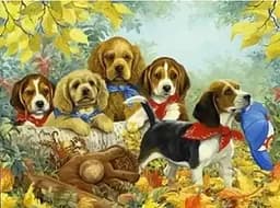 Алмазна мозаїка на підрамнику Цуценята 40×50 см 71316_BGLE