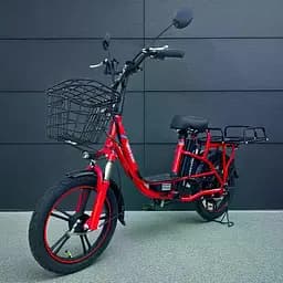 Електровелосипед Green Giant U18" 600W 48V 26Ah + вантажний посилений багажник червоний - мініатюра 2