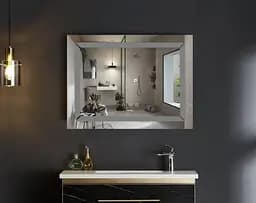 Дзеркало Mixxus Light MR01-90x70 (годинник, LED-підсвічування, антизапотівання) (MI5999) - мініатюра 2