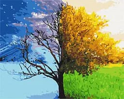 Картина за номерами на підрамнику Brushme Зміна сезонів