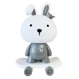 Нічник дитячий «Зайчик на скейті» Mega Zayka MGZ-1407(Grey) живлення від USB