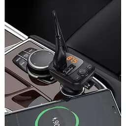 FM трансмітер модулятор Borofone BC41 Eminency QC3.0 Bluetooth чорний - мініатюра 7