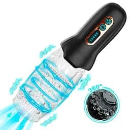 Автоматичний мастурбатор з ротацією Intense Warrior 360 Чорний K000898