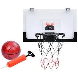Баскетбольное кольцо MR 1407 с щитом, электронным табло, подсветкой и мячом с насосом