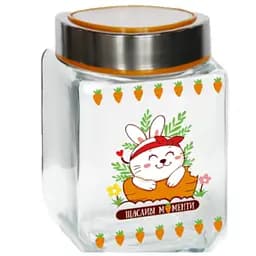 Банка скляна для зберігання Galleryglass Великодній кролик з віконною кришкою 750 мл (85005999)