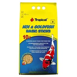 Сухий корм для ставкових риб Tropical в паличках Koi & Goldfish Basic Sticks 10 л для всіх ставкових риб