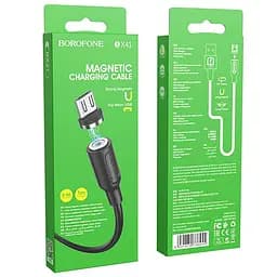 Кабель Borofone BX41 USB to Micro 2.4A 1 м PVC PVC connectors magnetic чорний - мініатюра 2