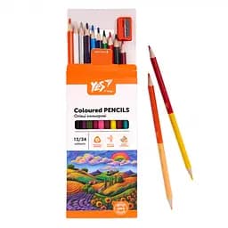 Карандаши цветные Yes Orange Line, 12/24 цвета, с точилкой