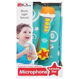 Дитячий іграшковий мікрофон Bambi 34564AB(Turquoise) звук, музика, регулятор гучності