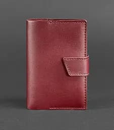 Кожаная обложка для паспорта 4.0 бордовая