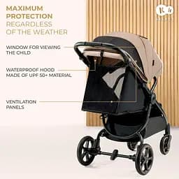Прогулянкова коляска Kinderkraft Mitzy Linen Beige (KSMITZ00BEG0000) - мініатюра 7