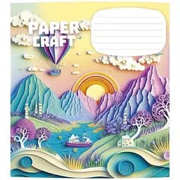 Тетрадь ученическая Paper craft Школярик 012-3354C-4 в косую линию 12 листов