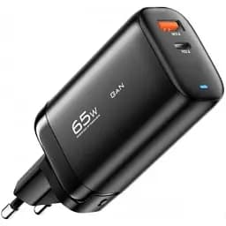 Зарядний пристрій адаптер блок Essager Shining 65 W GaN Travelling Charger (ECTAC-MYB01-Z)