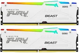 Модуль пам'яті Kingston Fury DDR5 64GB (2x32) 6000MHz Beast White RGB EXPO (KF560C30BWEAK2-64)