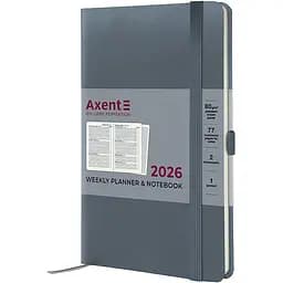 Щотижневик Axent 2026 Partner Strong 125 x 195 мм сірий (8505-26-62-A)
