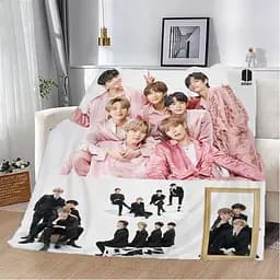 Плед плюшевий подарунковий 3D BTS №3 160х200 см