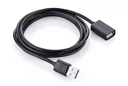 Кабель Ugreen US103 USB 2.0 A Male to A Female Cable 3 м чорний (10317) - мініатюра 3
