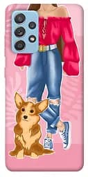 Чохол Demsky Girl and corgi для Samsung Galaxy A52 4G / A52 5G