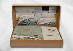 Літня постільна білизна з мусліновим покривалом-піке Selin Yesil Bej La Maison pbe0051391